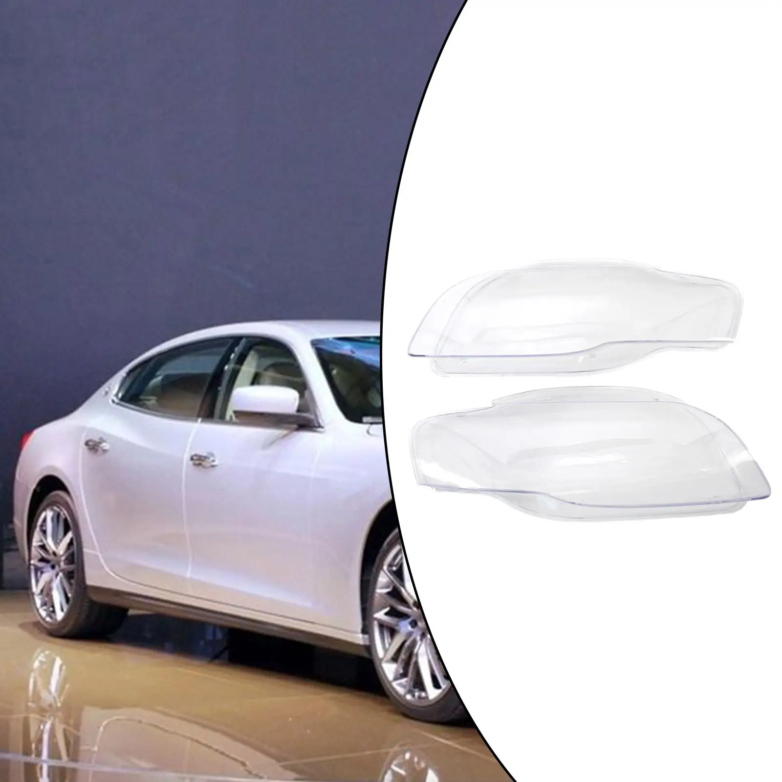 Lens Cover 1 Pair Dustproof Headlight Lampshade Fits for Audi A4 B7 S4 2005-2008 8E0941003 8E0941004