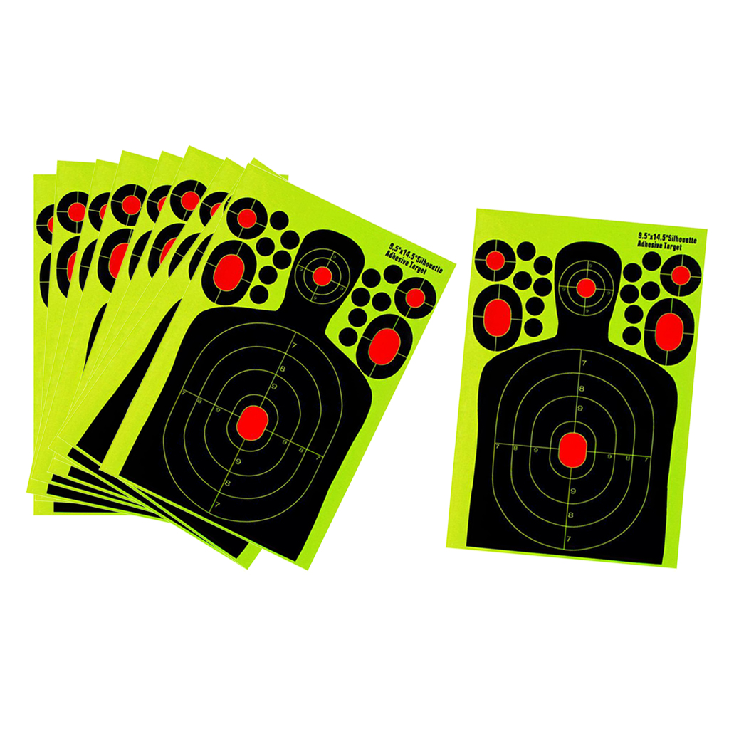 10 Lot Self-Adhesive Human Body Shape  Targets Reactive Splatter