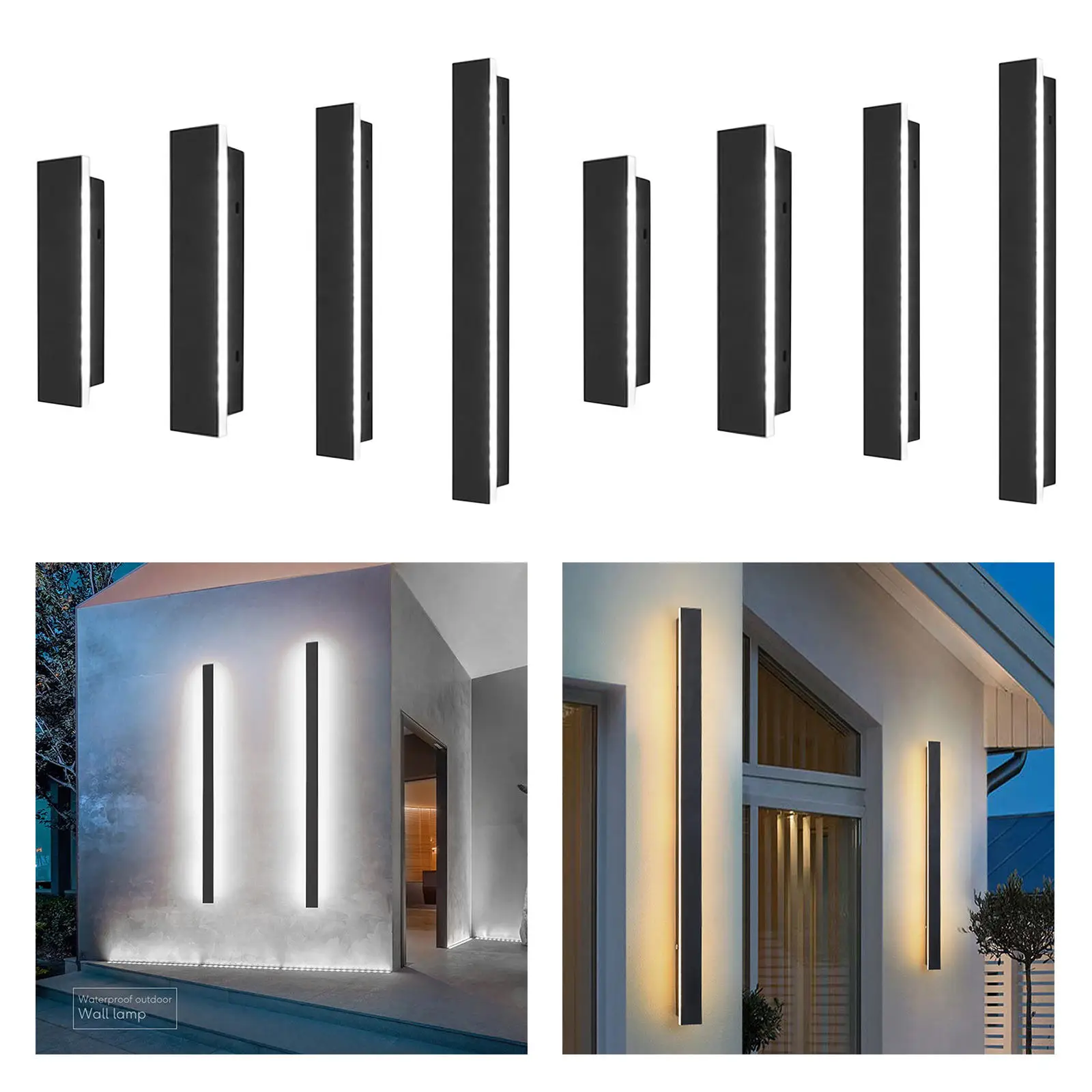 LED Long Strip Lights Outdoor Wall LightWaterproof Outdoor Wall Lamps