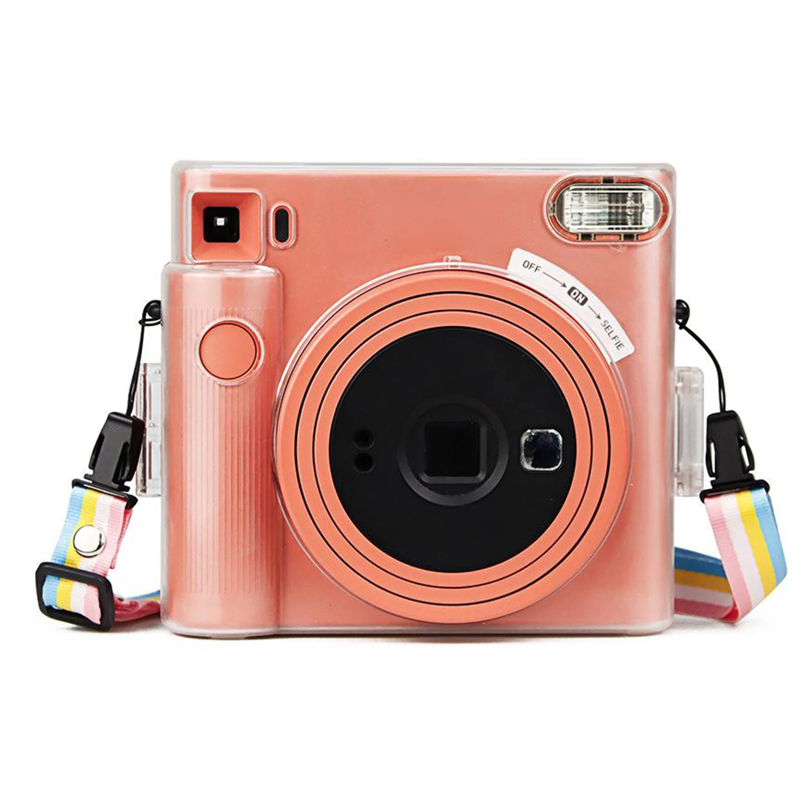 PVC Protective Case Cover Pouch with Removable Shoulder Strap Transparent for Fujifilm Instax Square SQ1 Camera
