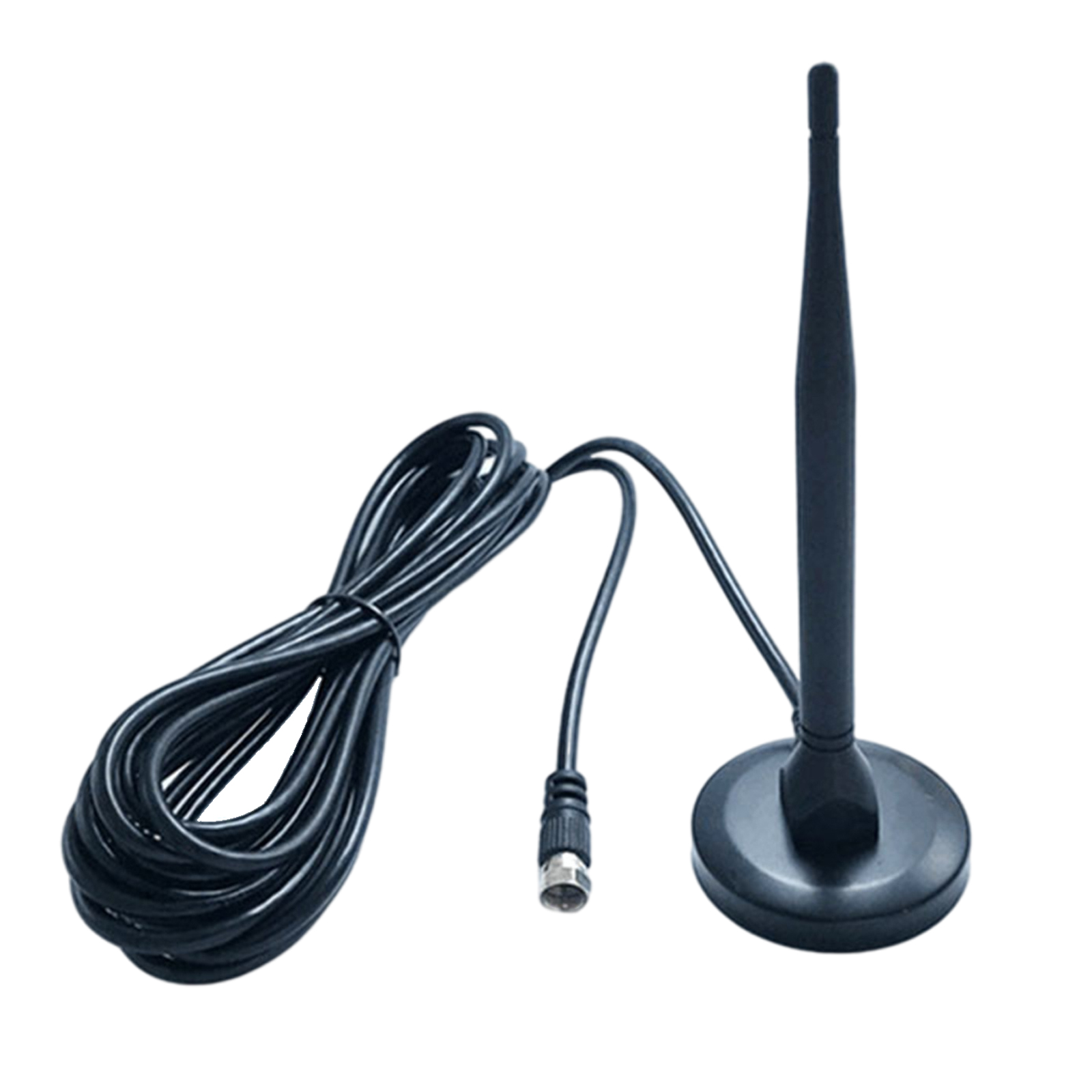Indoor DTMB TV Antenna VHF UHF Magnetic Base 1.5m Cable, Compatible for DVB-T2 HDTV Easy to Install