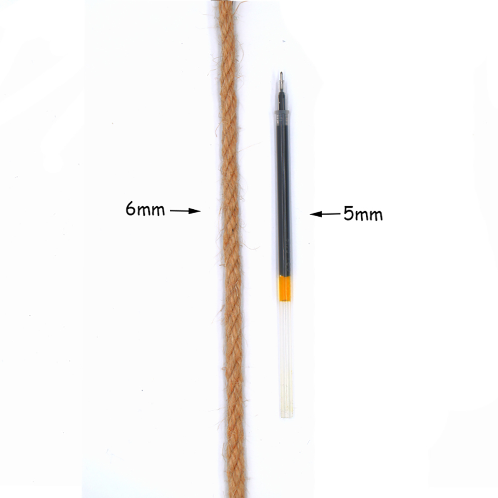 Corde En Jute Sisal Naturel 50 Mètres, Diamètre 6 Mm - Pour Bricolage, Jardinage, Arbre à Chat, Décoration