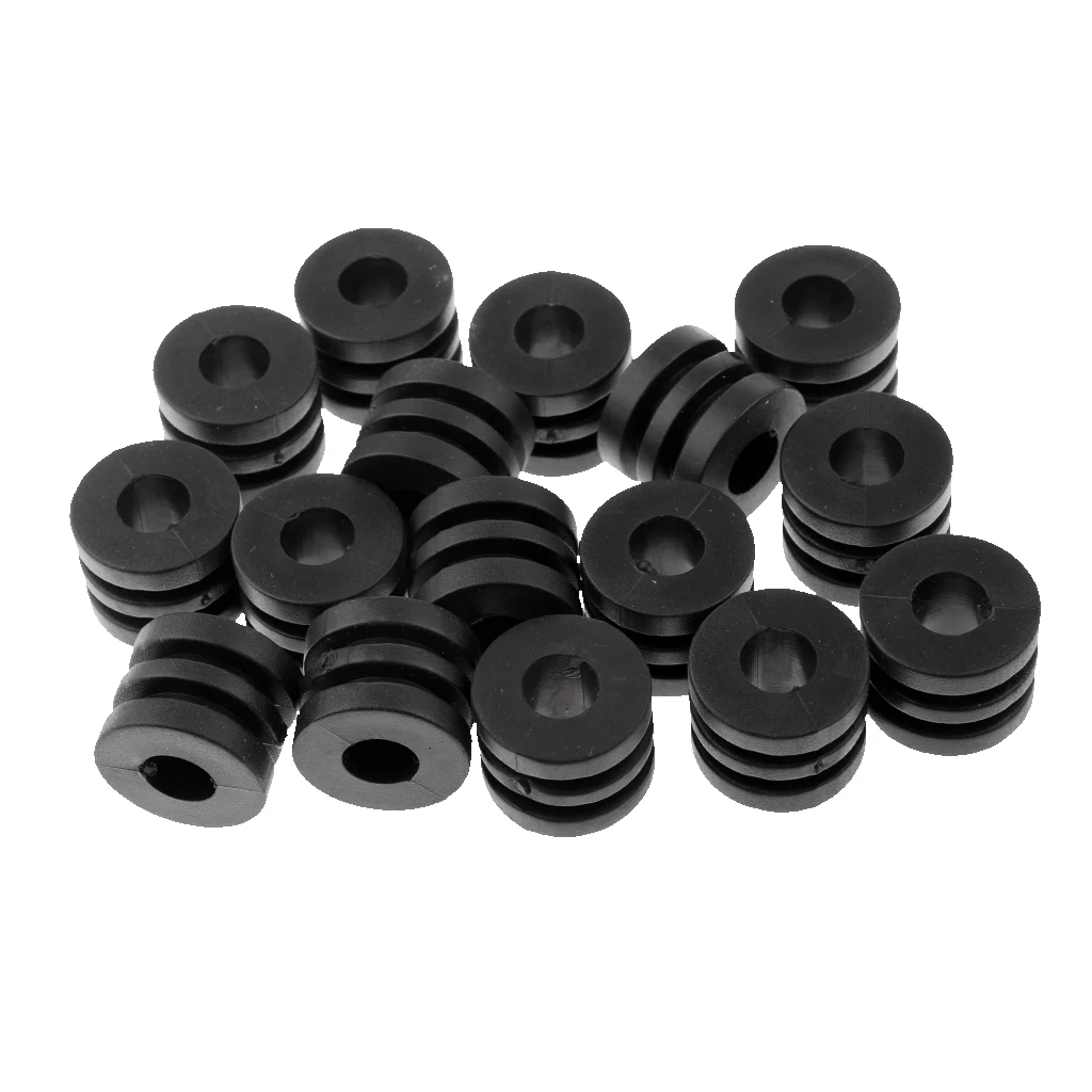 Foosball Table Rod Bumpers Slotted Rubber Bumpers - Pack of 16