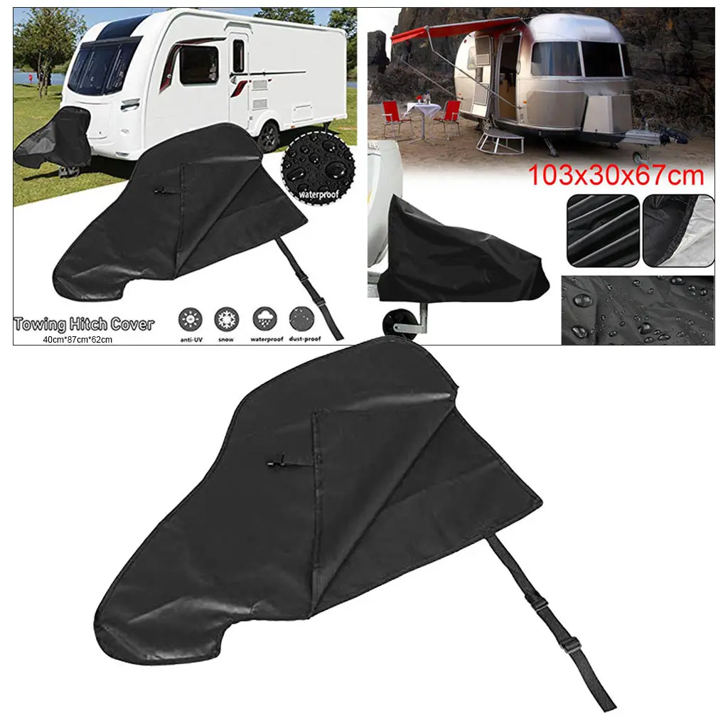 Caravan Towing Hitch Cover Waterproof Hook Connector Cover PVC 103x30x67cm