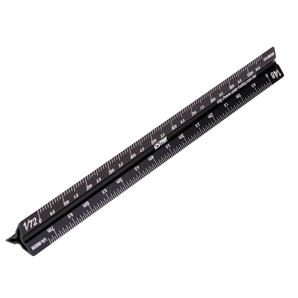 17cm -90038 Model Triangular Scale Ruler For1/12 1/24 /1/32 1/35 1/48 1/72