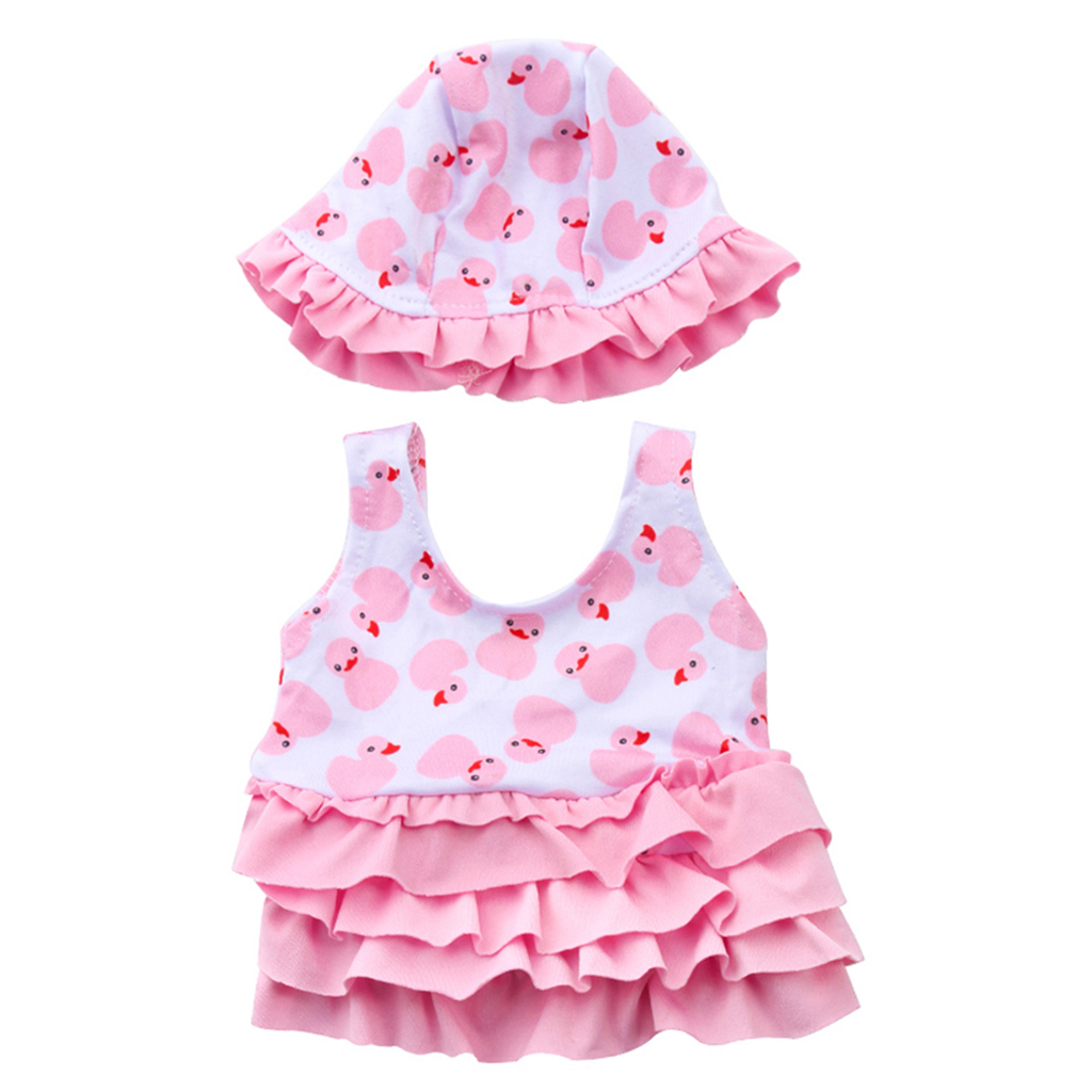Doll Summer Clothes - Short Sleeve Swimwear Bathing Suit for 18inch American