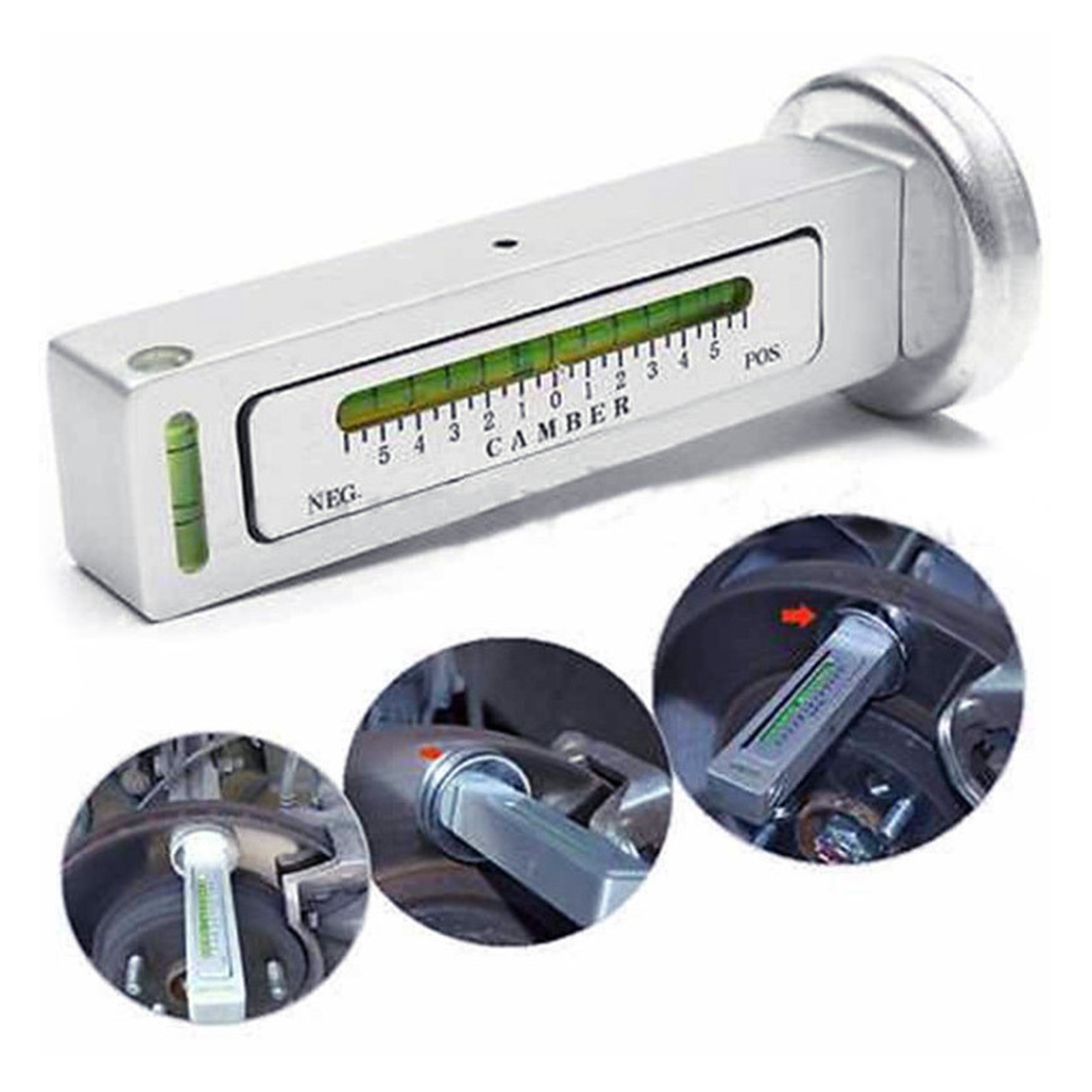 Accurate Magnetic Camber Castor Wheel Alignment Tool Easy Read Spare Parts Measure Checking Aid -5 degrees to 5 degrees Repair