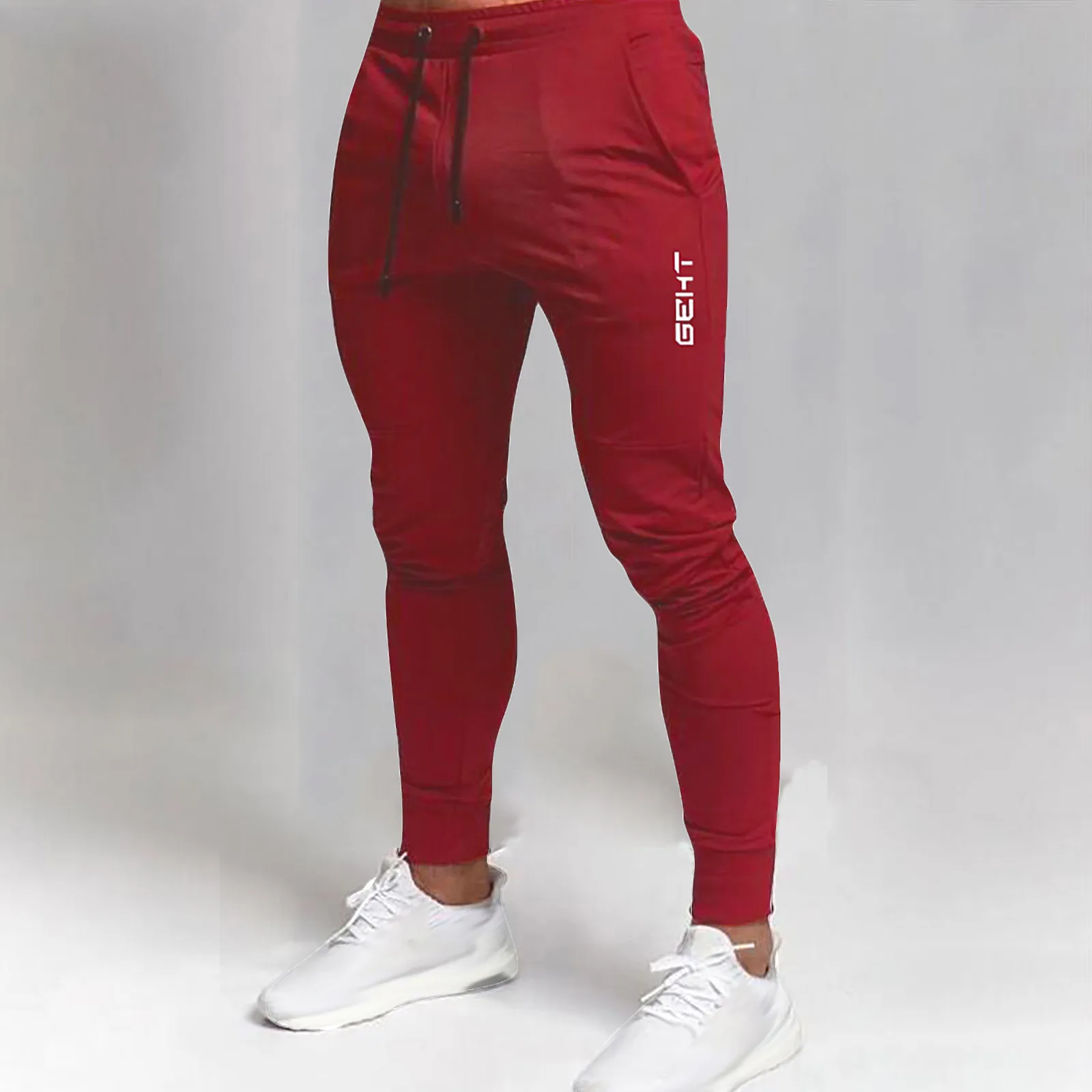 Pantalones de entrenamiento atlético para hombre, con bolsillo joggers, cordón, gimnasio, talla grande, correr, ejercicio, chándal