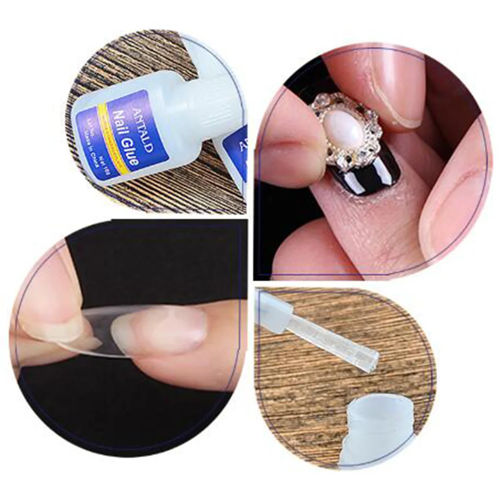 3Bottles 10g Professional Nail Glue Adhesive Manicure Tools DIY Kits Gifts