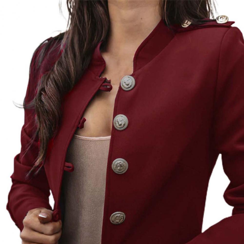 Elegante escritório senhora blazer manga longa feminino