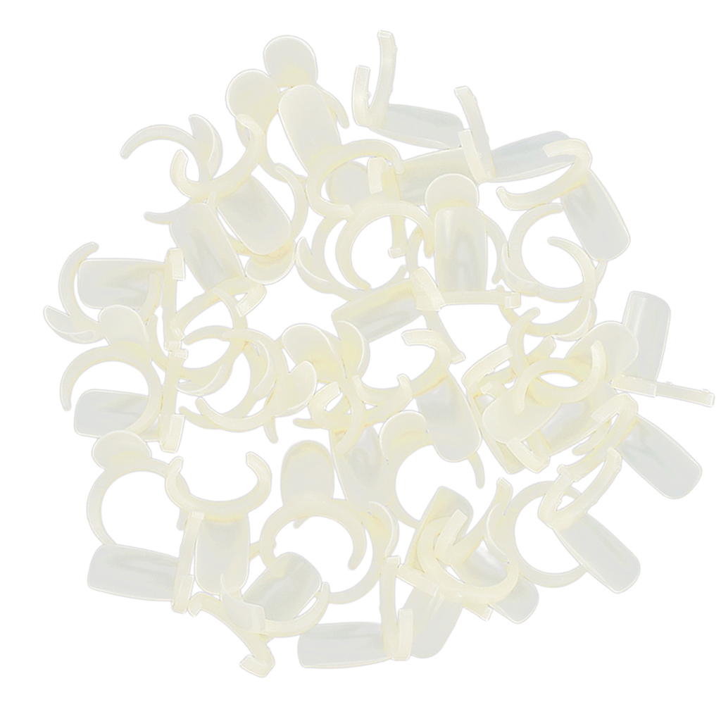 100pcs Plastic  Nail Art Display Tips Presentation Rings for