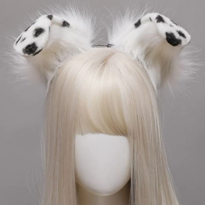 sexy costumes for women X5XE Plush Dog Ears Headbands Furry Animal Ears Headwear Kawaii Hair Hoop for Halloween Cosplay Headpiece Party Supplies sexy nun costume