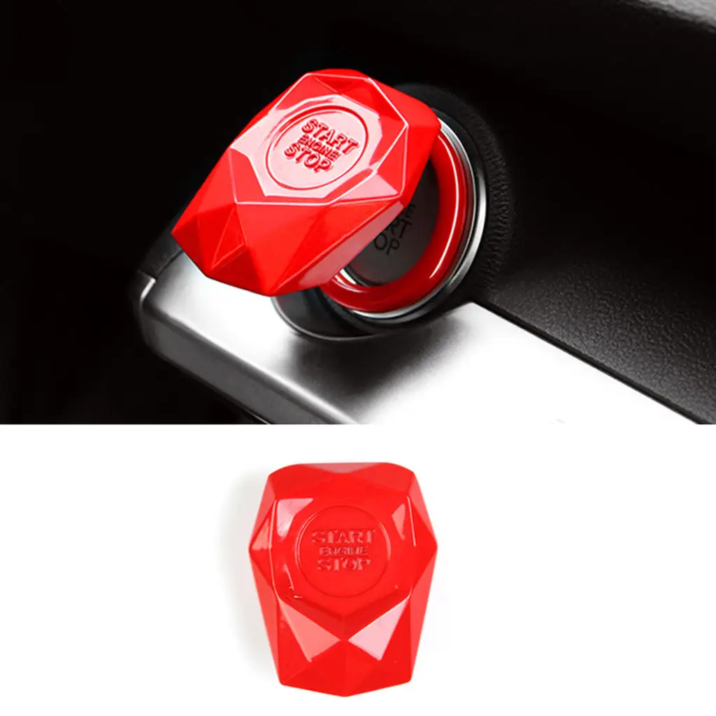 Red Car Start Button Protective Cover Universal Car Engine Start Stop Push Button Switch Cover Decorative Trim