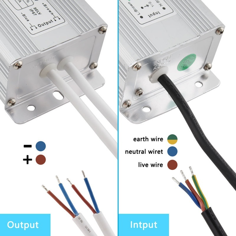IP67 Waterproof Lighting Transformers DC 12V 24V Power Supply Led Driver For 5050 2835 3528 Led Strip Light