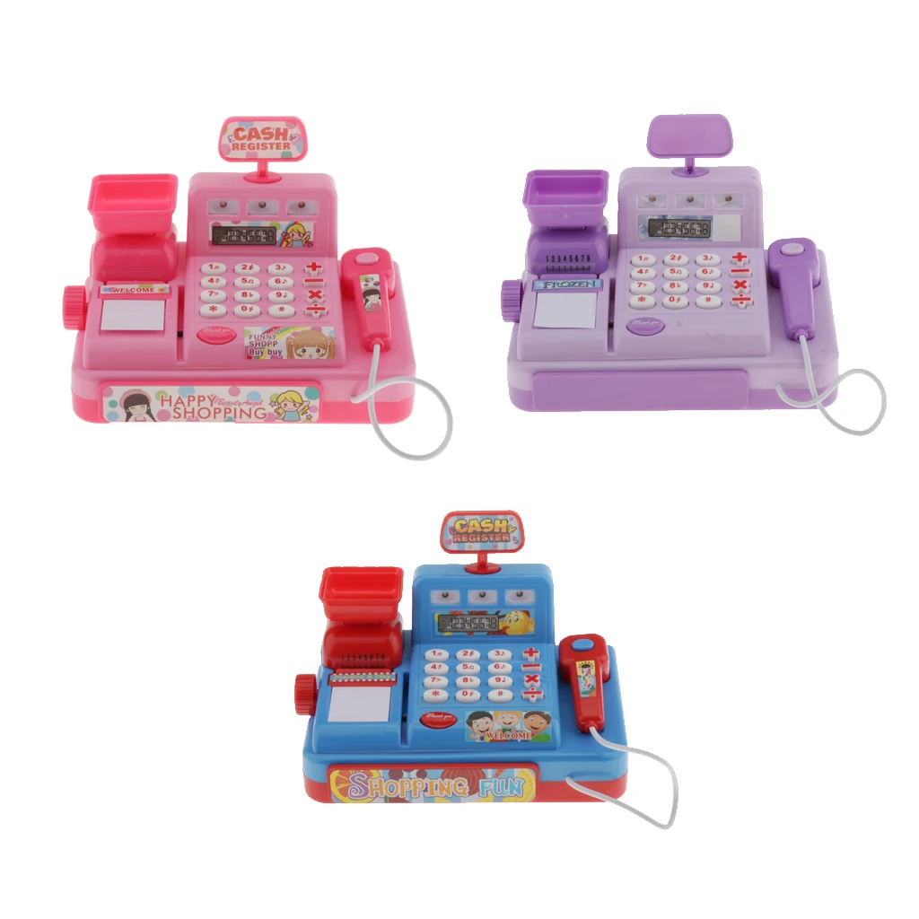 Funny Kids Cash Register with Lights and Sounds Pretend Play Game Toys