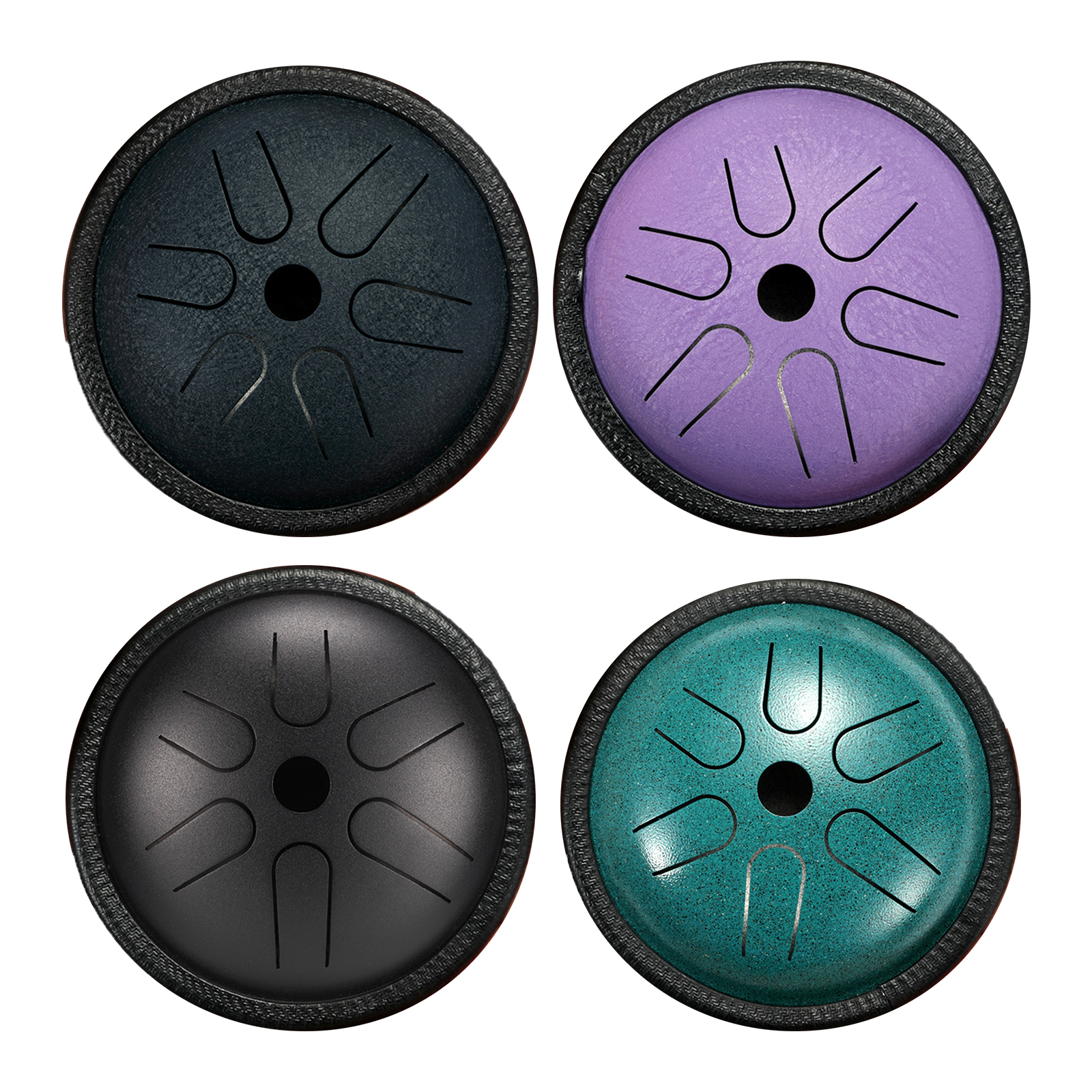 Mini Ethereal Drum Kits, 6 Notes 5.5 Inches Handpan Drumming Percussion Instrument with Carry Bag Musical Book Drumsticks Decor