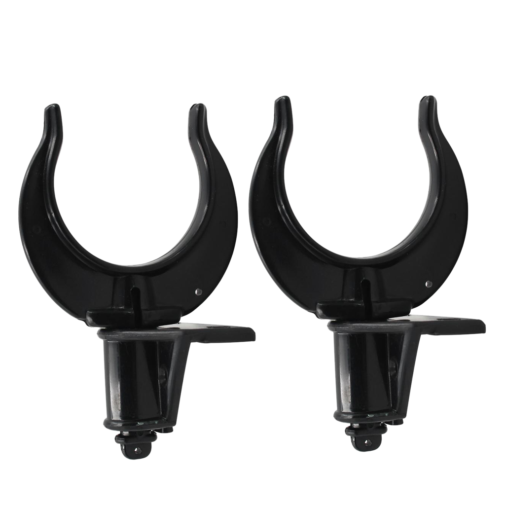 2 Pieces Black Plastic Oar Lock Rowlocks for Boat Marine Kayak Canoe