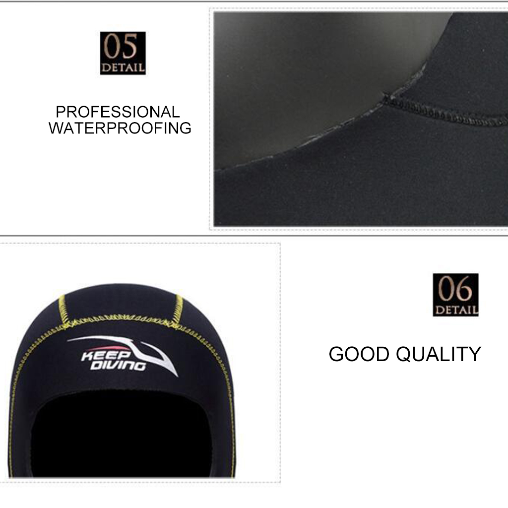 Thermal Diving Wetsuit Hood 3mm Neoprene Surfing Kayaking Hat Underwater Cap