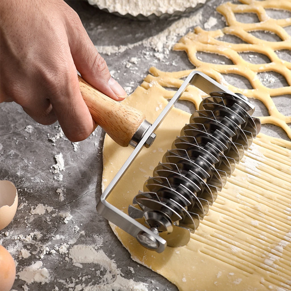 Pizza Roller Hob Pastry Dough Lattice Bread Roller Cutter Baking Utensils Kitchen Tool