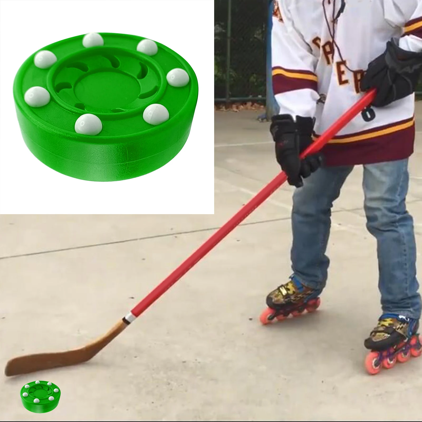 Roller Hockey Puck, Standard Hockey Puck with slider pins, Street Hockey