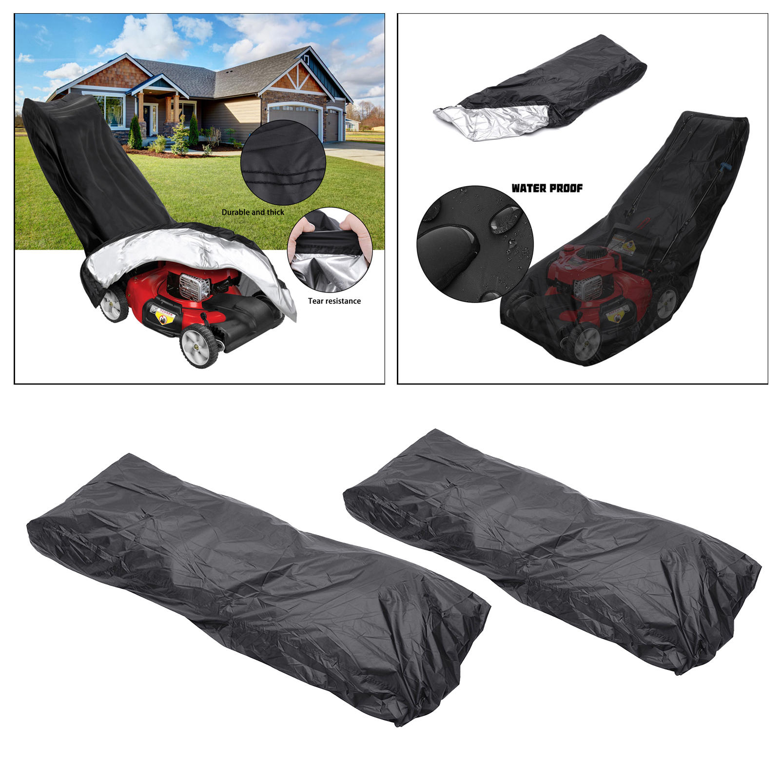 Waterproof Dust Rain Proof Outdoor Garden UV protected Lawn Mower Cover Garden Lawn Mower Cover