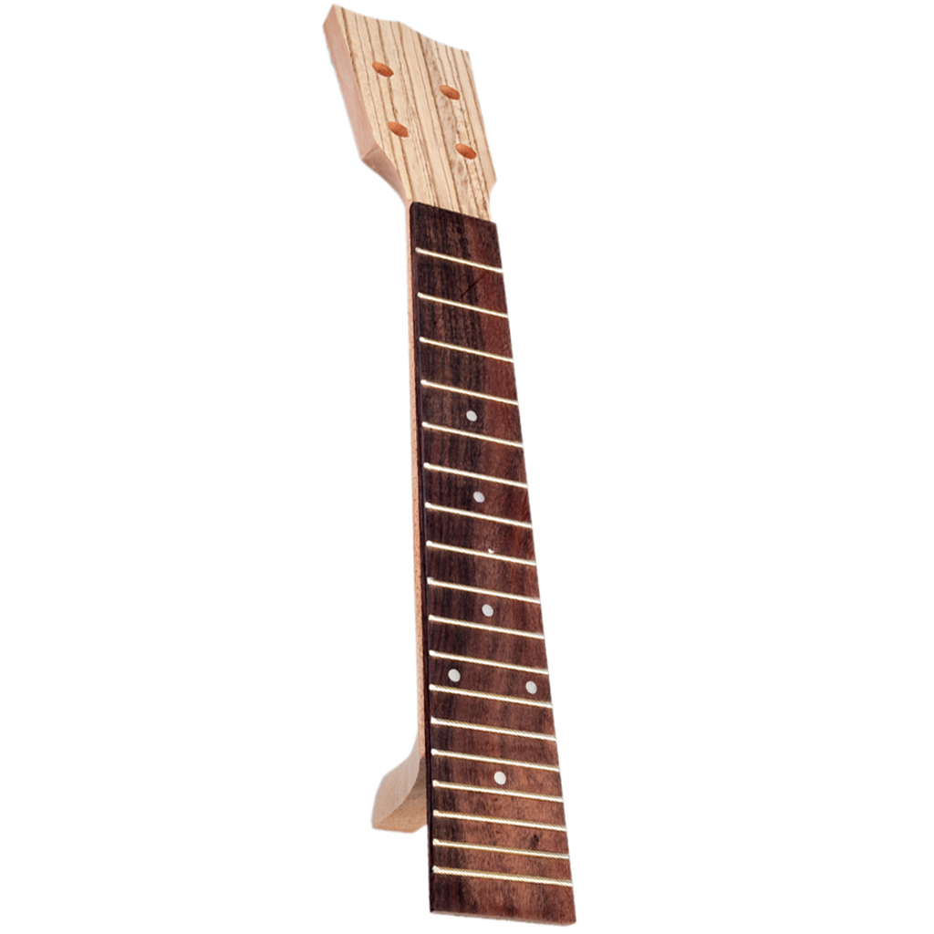 Rosewood Fingerboard Zebrawood Ukulele Neck DIY Hawaii Guitar Parts for 23 inch ukulele