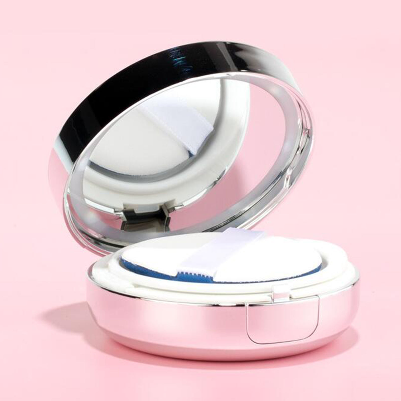 15ml 0.5oz Air Cushion Puff Box BB Cream Container for Foundation with Mirror 8 LED Lights Diamond Style