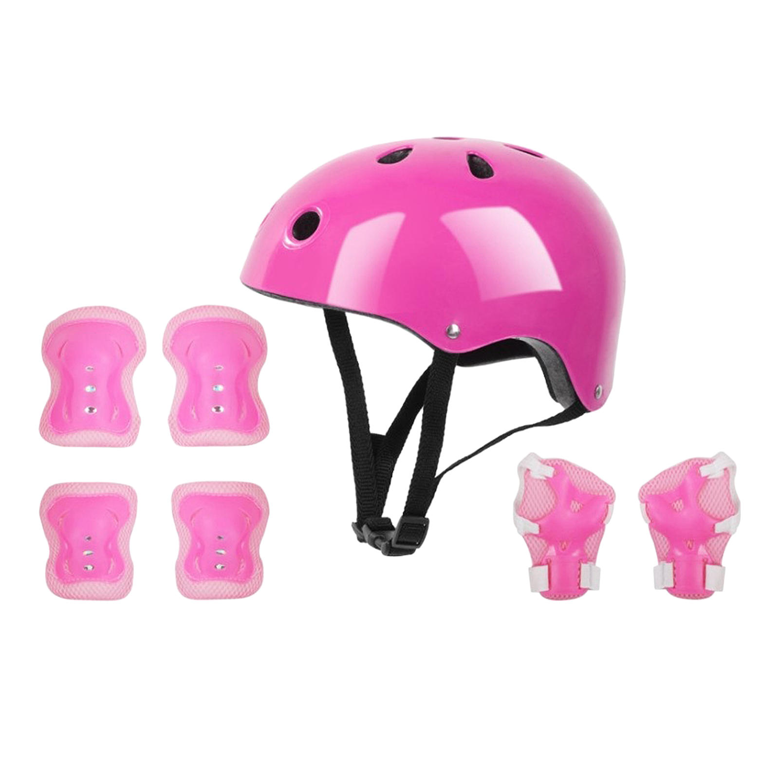 Kids Sport Protective Gear Set Elbow Knee Wrist Pads and Helmet for Bicycle Girls Boys Cycling Riding Scooter Skating