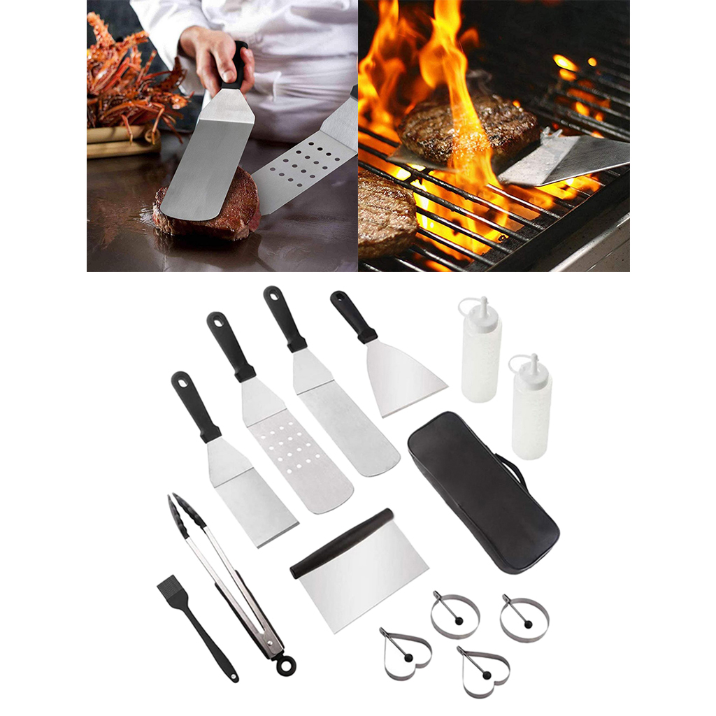 14pcs Griddle Accessories Set Grilling Tool Kit for Kitchen BBQ Teppanyaki