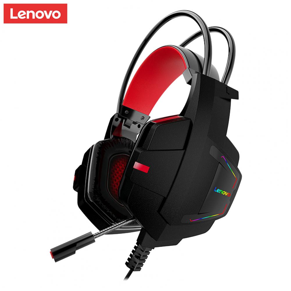Lenovo Hu85 Gaming Headphone Wired USB Cool Noise Reduction Effect Lighting ABS Over-Ear Headphone HiFi Surround Cool Lighting 20 H9d0e484c8d544f2f801927d63d8ab368P