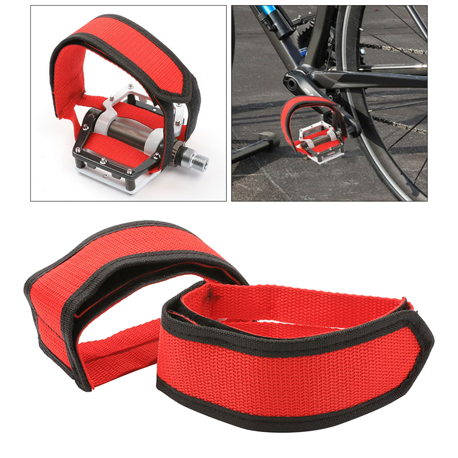 Pedal Strap Stationary Clipless Toe Clips Straps for Mountain Bike Kids