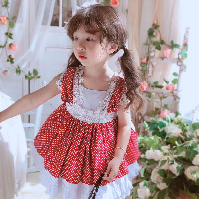 3pcs Summer Spanish Princess Dress Girl Dot Vest Dress Little Girl 2 Year Old Baby Girl Clothes Toddler Girl Christmas Outfits AliExpress