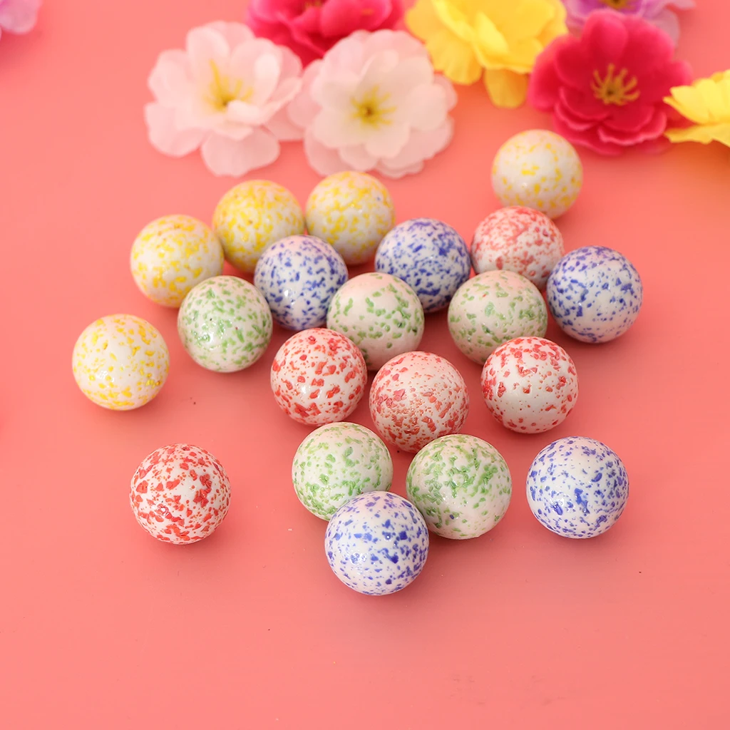Prettyia 20x Speckled Glass Marble Ball Swirl Stress Marbles Toy Prettyia 20x Speckled Glass Marble Ball Swirl Stress Marbles Toy