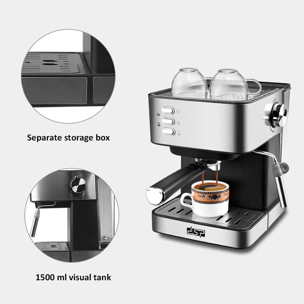 850W Stainless Steel Automatic Espresso 