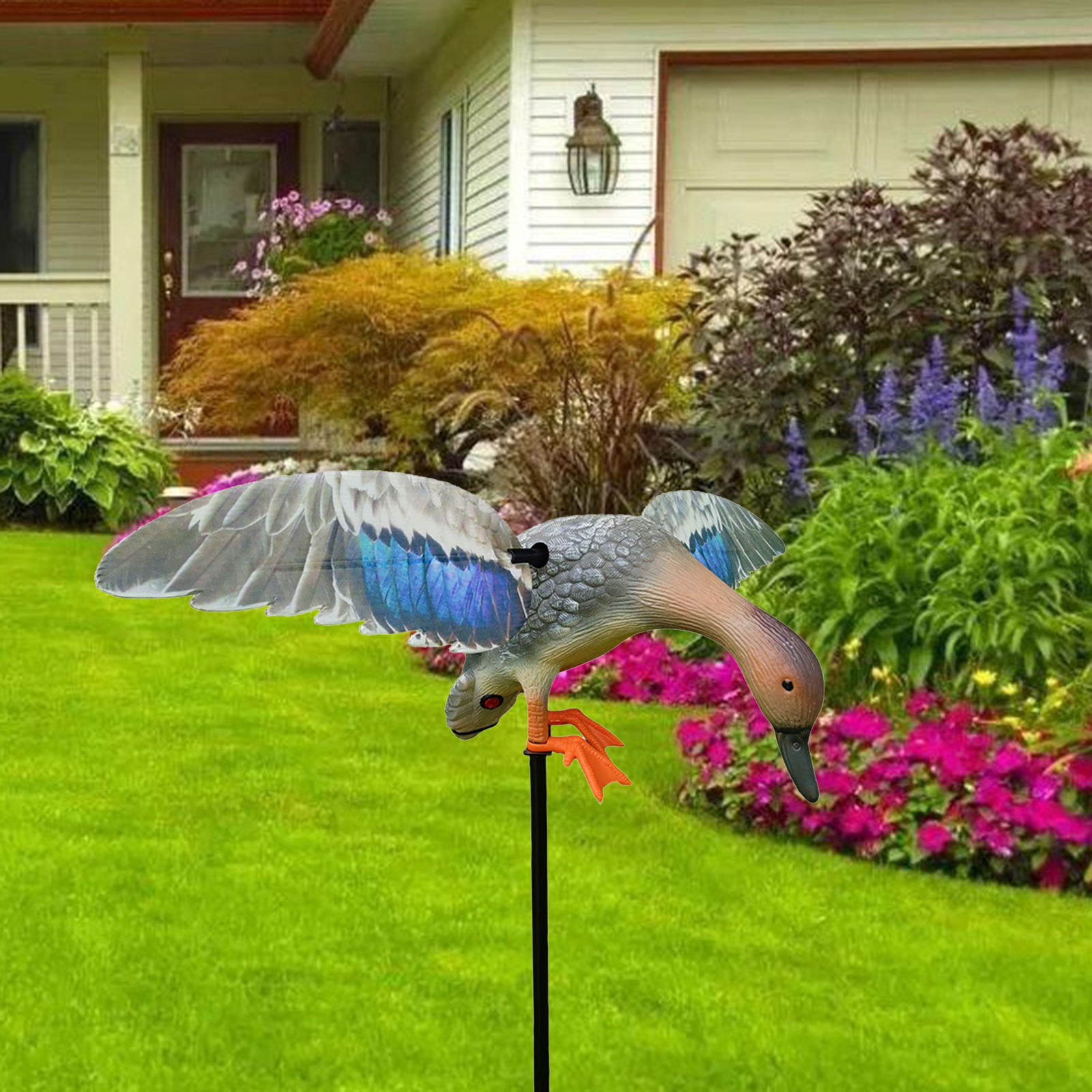 Fake Realistic Duck Hunting Bird Scare Repellent Decoy Statue Garden Ornamental Scarecrow Scarer 3D Drake Duck