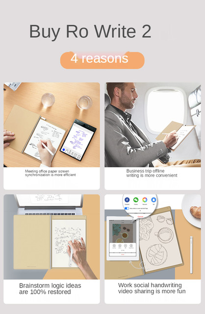 Royole rowrite 2スマート手書きパッド電子メモ帳描画ブック紙画面同期