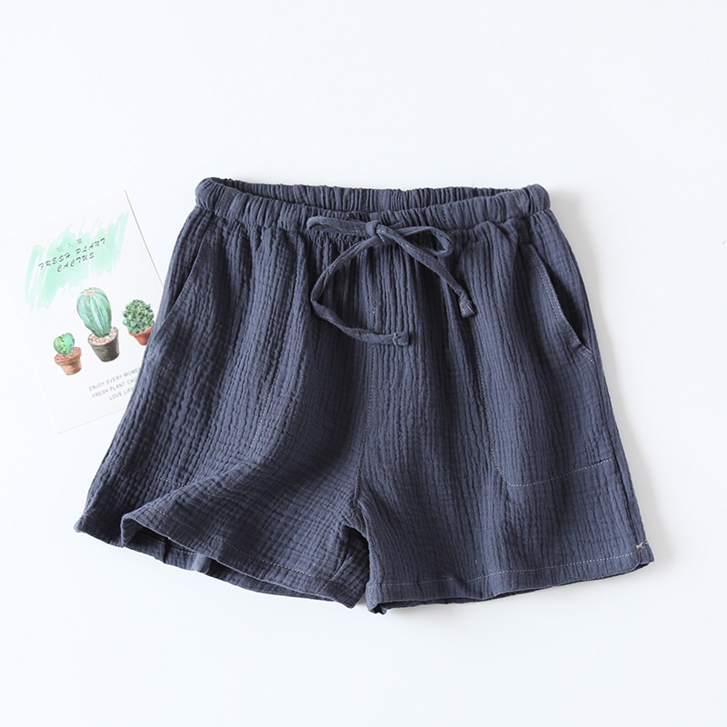 2026 Japanischer Neuer Stil Damen Sommer-Shorts 100% Baumwollkrepp Dünne Lose Haushosen Übergrößen Strandhosen Niedliche Shorts – Detail 8