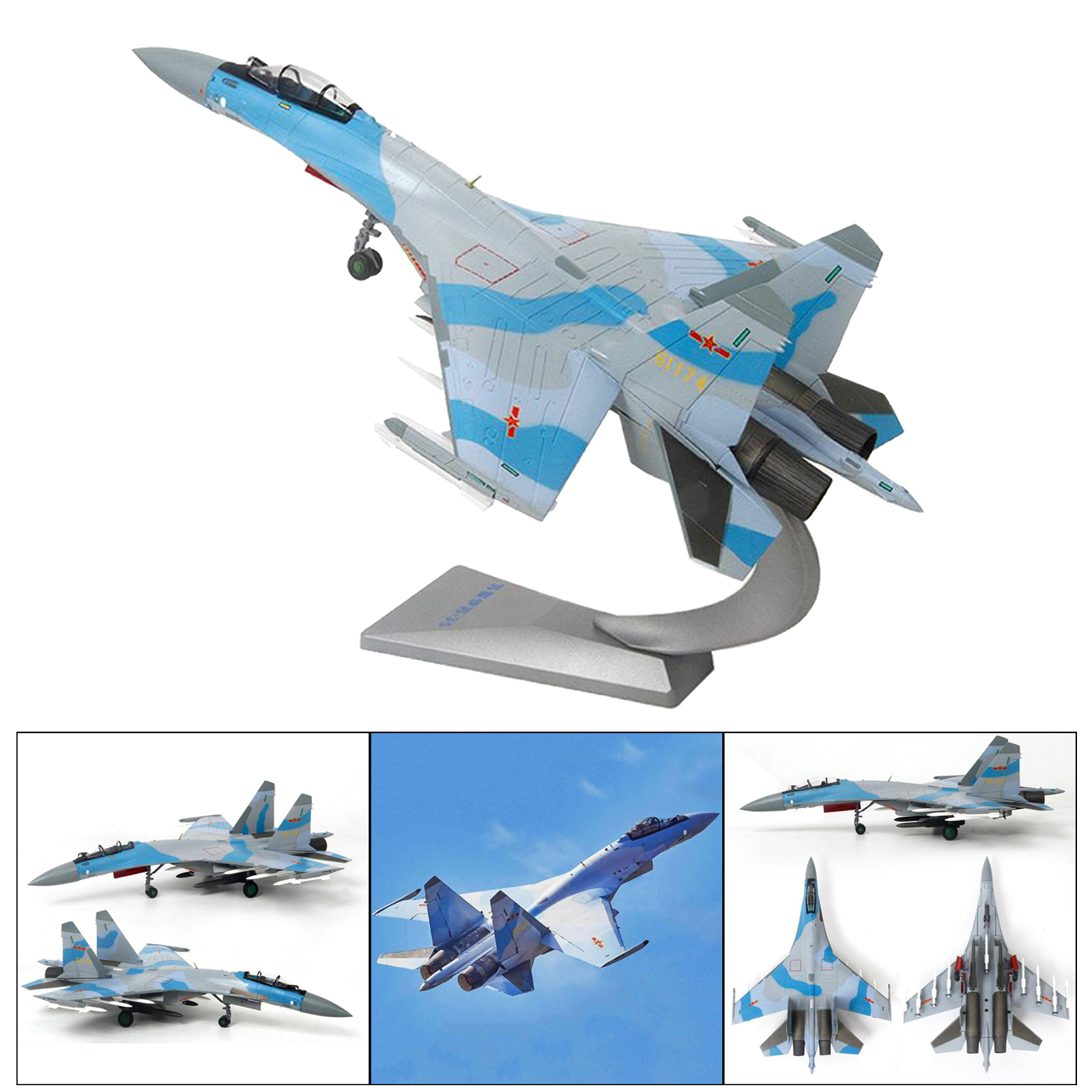 Alloy Sukhoi Su-35 Fighter Aircraft 1/72 Scale Model Plane Commemorate Decor