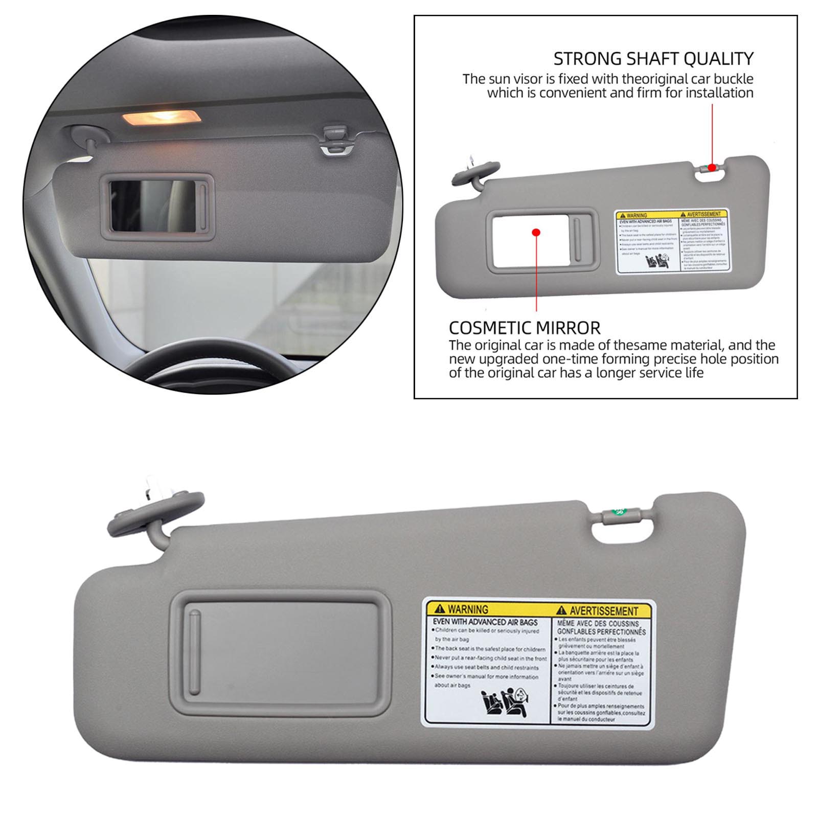 Car Sun Visor With Mirror Left Driver Side Without Sunroof For Toyota Highlander 2008 2009 2010 2011 2013 74320-48500-B0