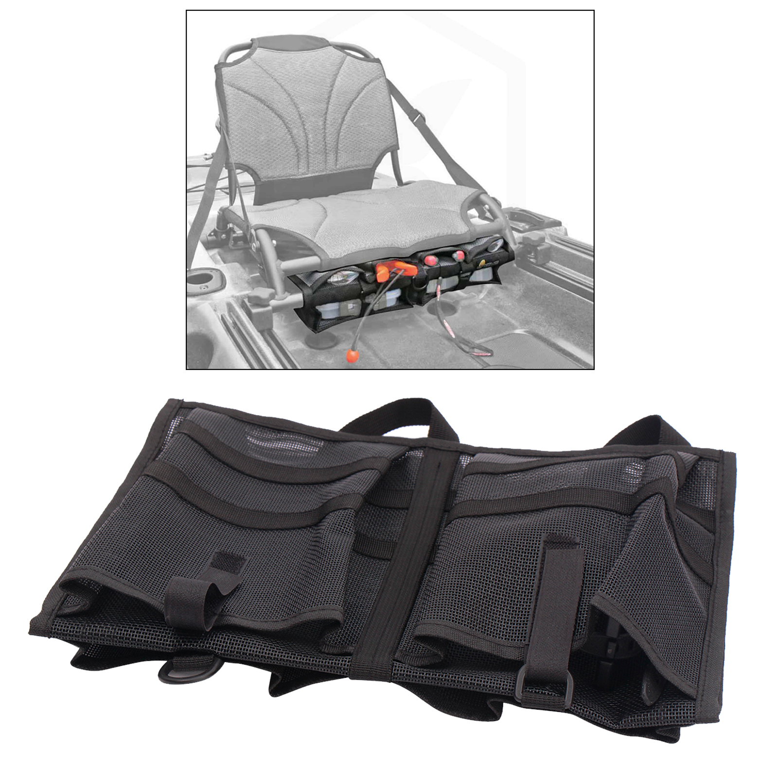 Kayak Canoe Fishing Pockets Mesh Bag Storage Sleeve Marine Boat Accessories