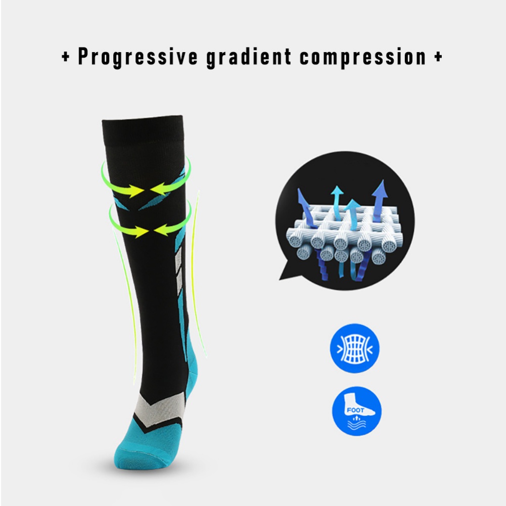 Chaussettes De Compression Unisexe - Pour Course, Cyclisme, Voyage - Neuf
