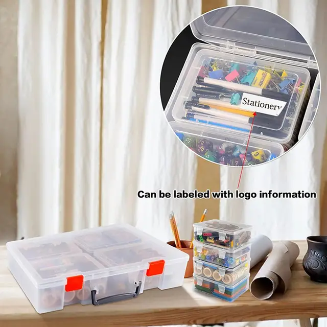 1 Set Storage Box Photo Cases Clear Craft Keeper with Handle 16 Inner Cases  Plastic Jewelry Small Items Storage Container Box - AliExpress