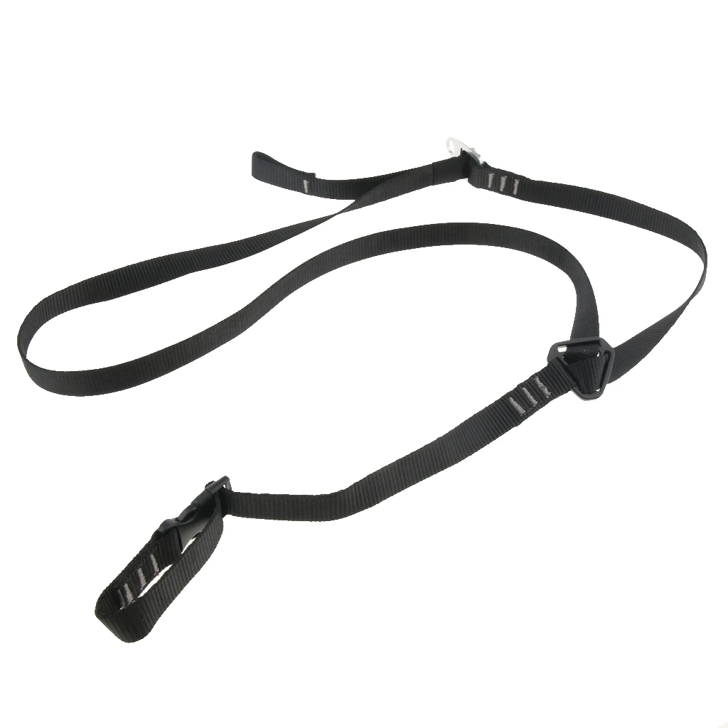 Rock Climbing Mountaineering Shoulder Strap for Chest Ascender, Black