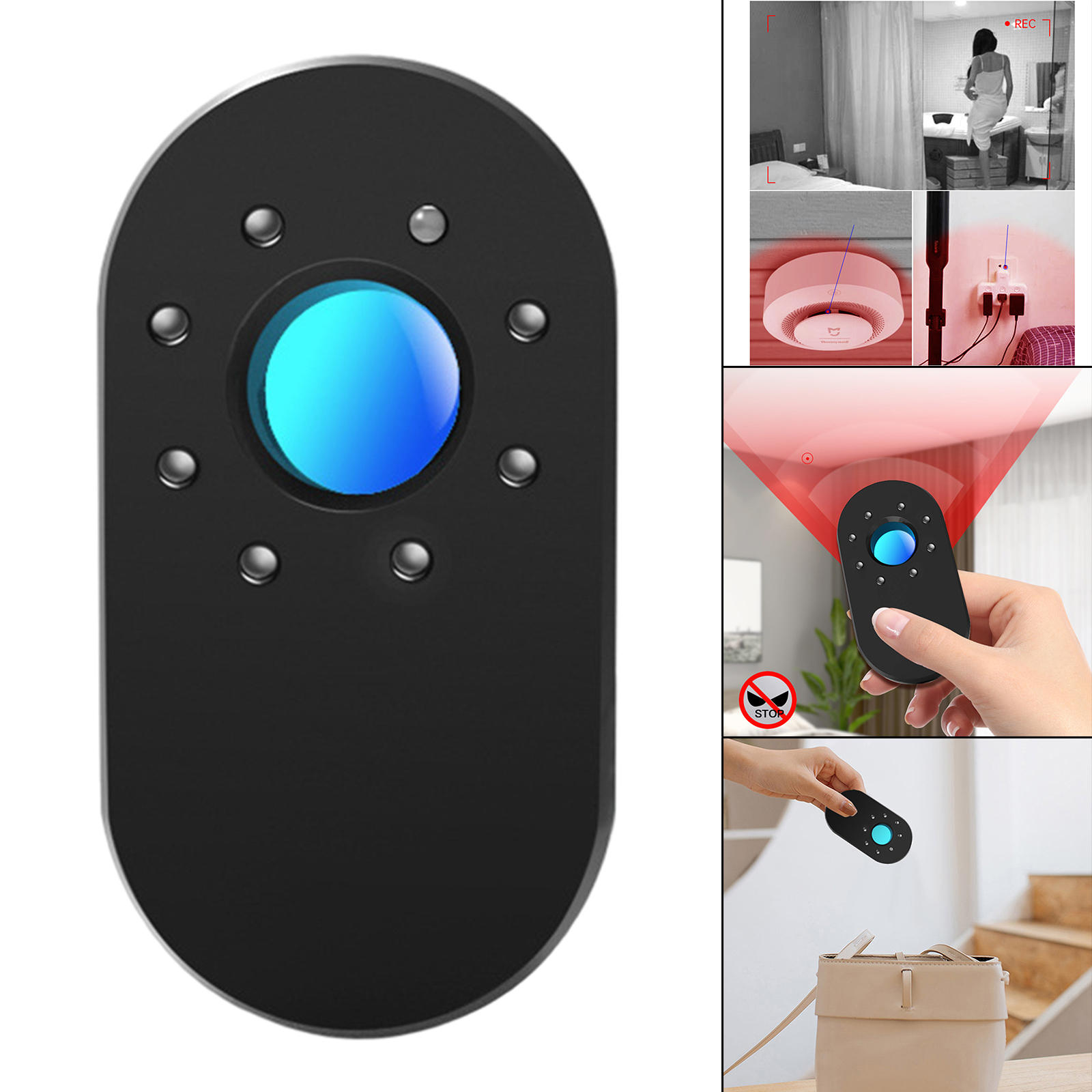 ABS Anti Camera Detectors USB Charging Lightweight Anti Camera Finder Bug Sweeper for Pinhole Camera Lighter Camera Hotels