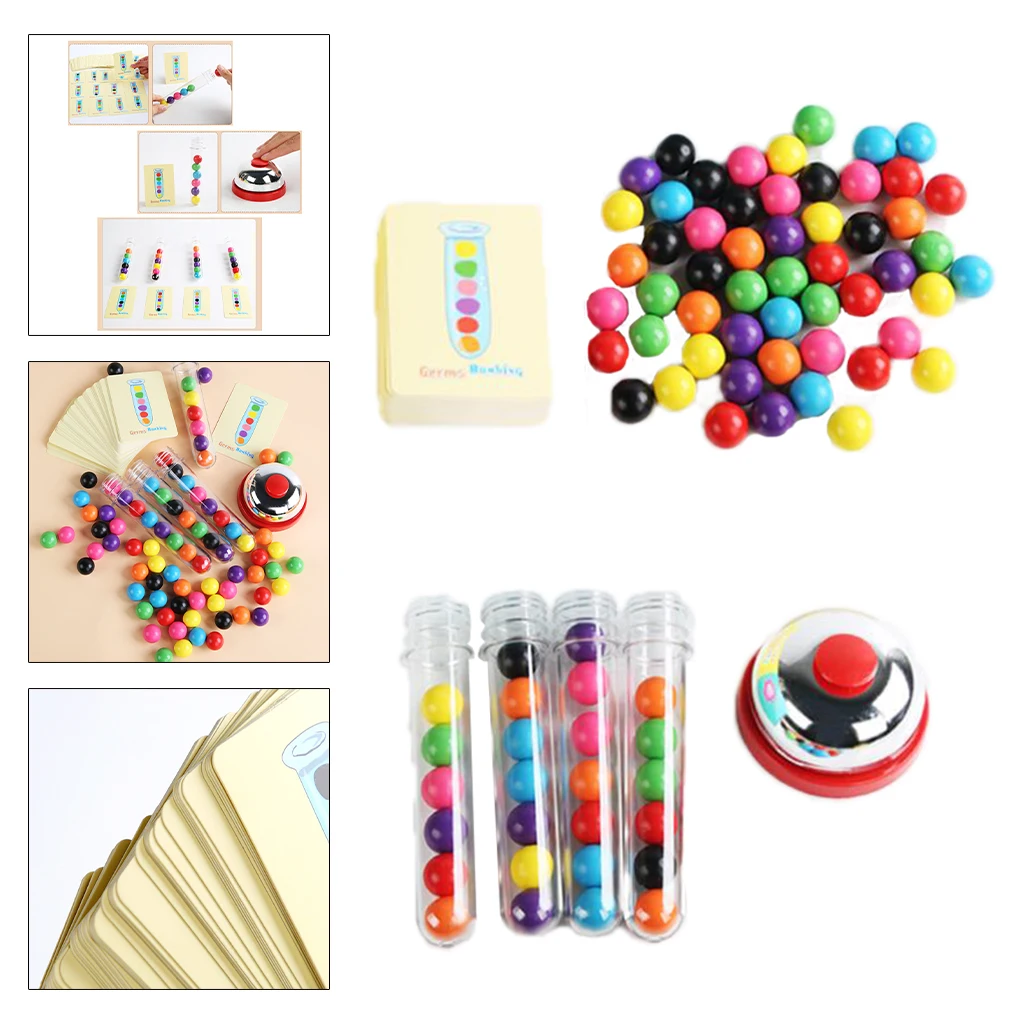 Clip Beads Game Test Tube Set Color Matching Game Early Education Childhood Toy Montessori Brain Game