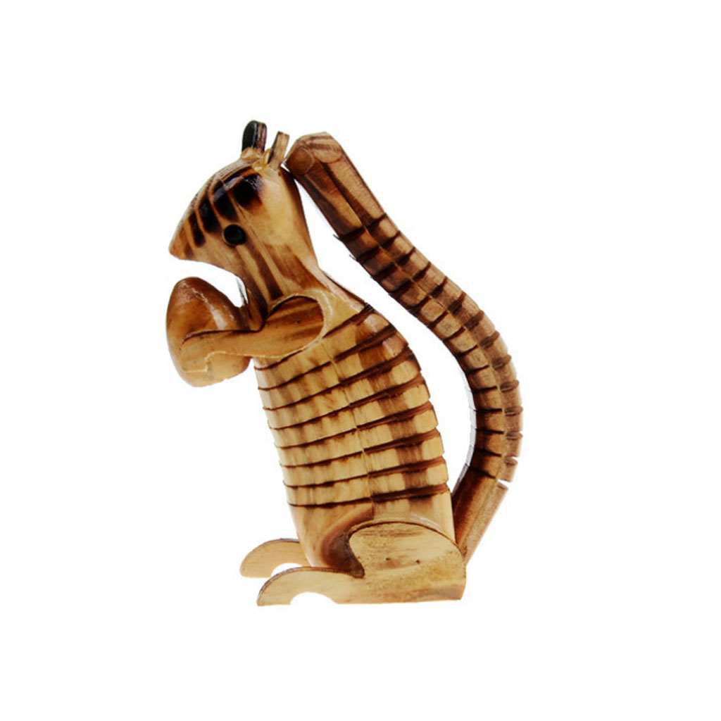 2xWooden Swing Squirrel Shapes Woodcraft Kids Toy Home Decor Gift