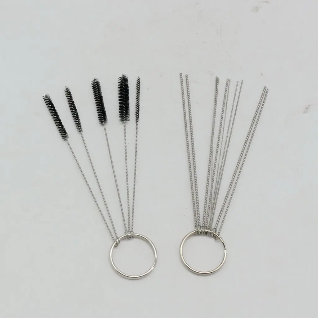 Carburetor Carbon Dirt Jet Remove Cleaning + Needles Brushes Tool For Honda Durable stainless steel cleaning needles