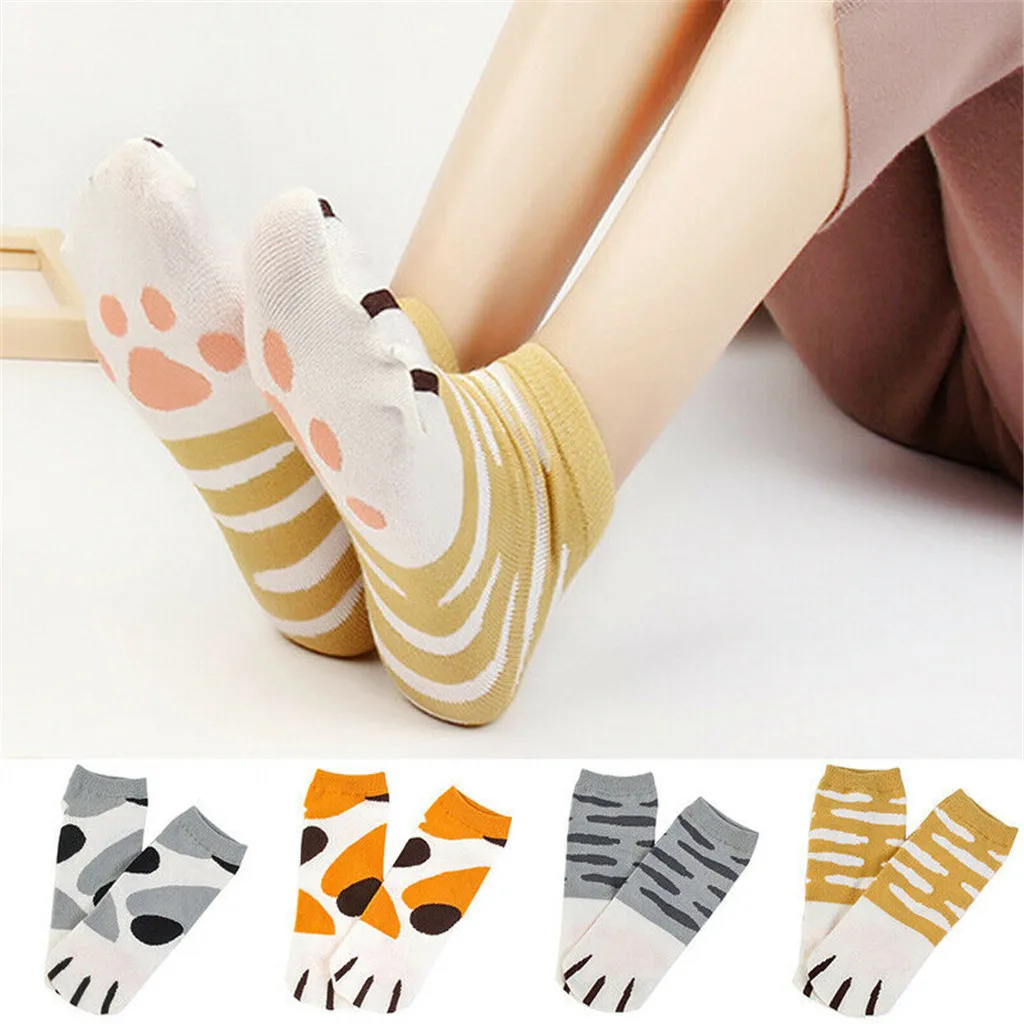 K2 Women Short Socks Cotton Soft Cat Claw Cute Comfortable Socks for Spring Au K2B 