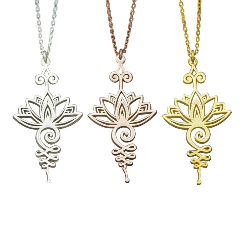 Lotus Flower Pendant Necklace Inspirational Month Birth Hollow Flower Lockets for Yoga Floral Disc Pendant Jewelry