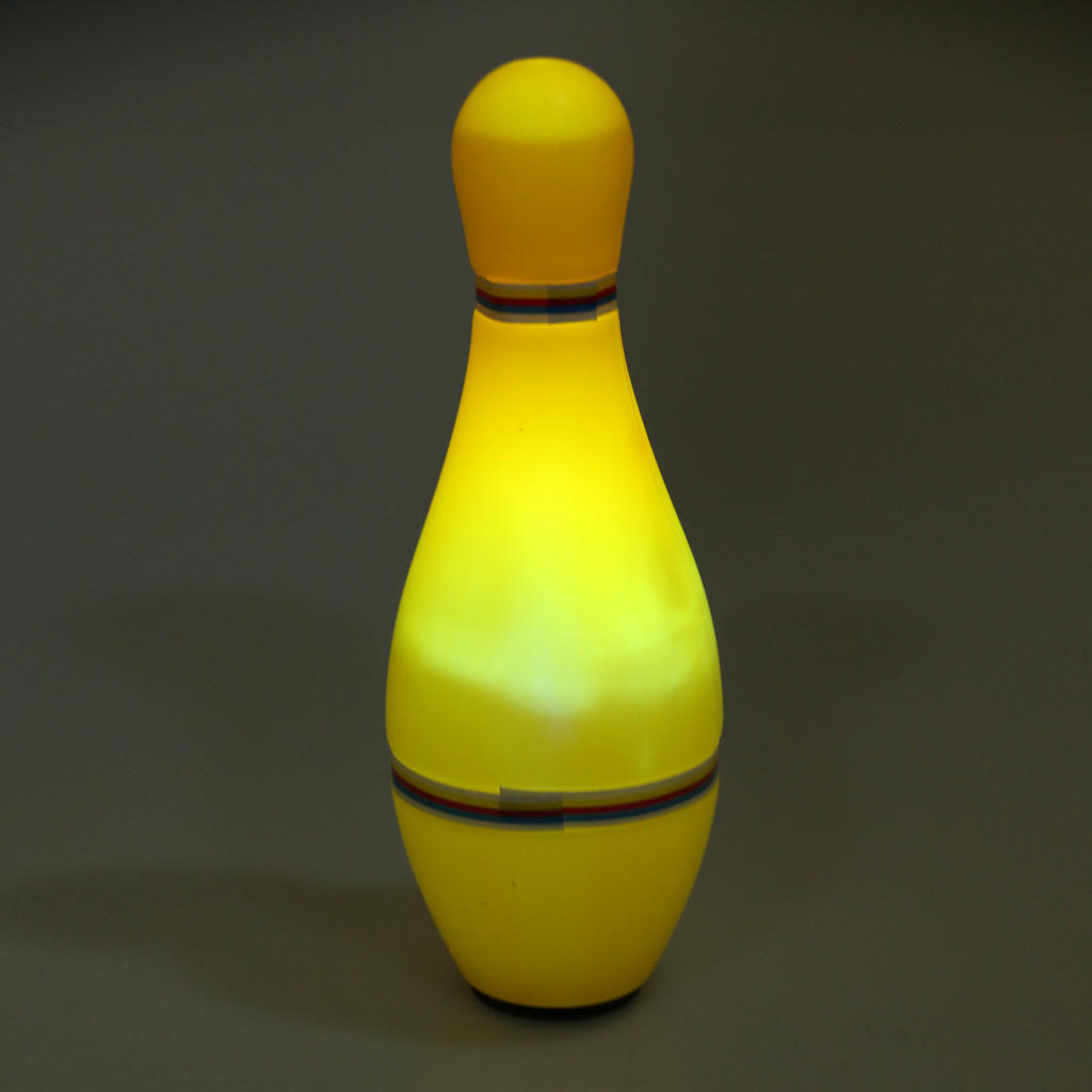 Kids Children Bowling Game Set Including 1 Air Power , 2 Pushers and 6 Luminous Bowling Pins